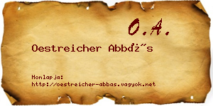 Oestreicher Abbás névjegykártya